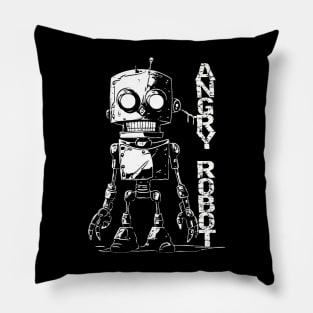 Angry Robot BW Pillow