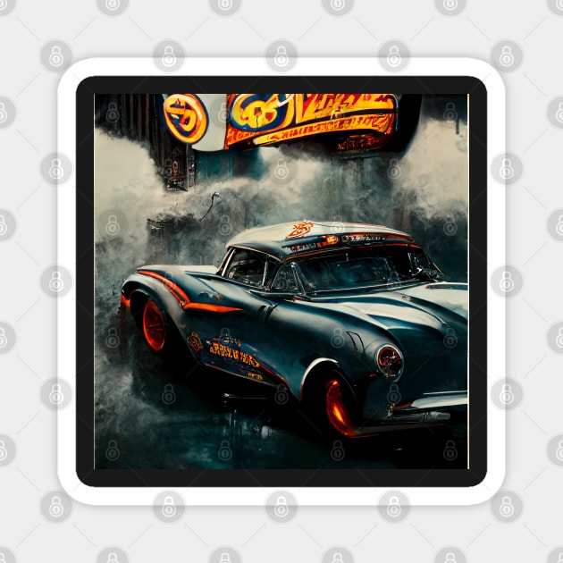 1970 beautiful classic car Magnet by ai1art