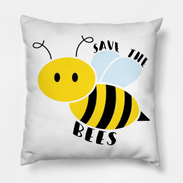 Save the bees 2 Pillow by doodlesbydani