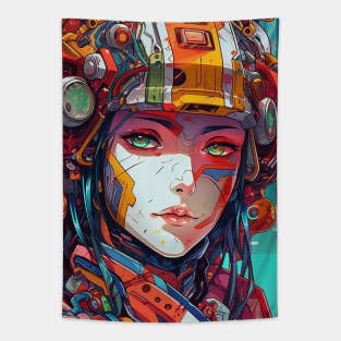 Mech Suite Girl Tapestry