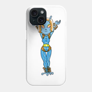 Alien Woman with Ray Gun CHIBI SD MONSTER GIRLS Series I Phone Case