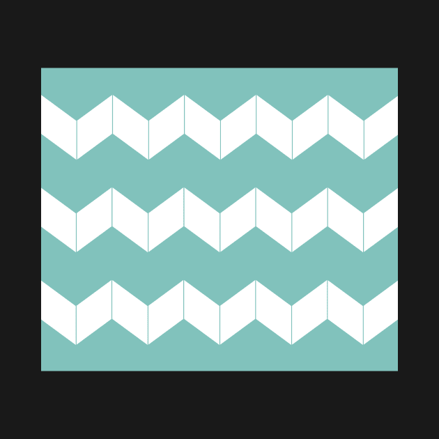 Abstract geometric pattern - zigzag - blue and white. by kerens