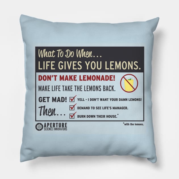 Portal 2, Cave Johnson Pillow by BottomOfTheJar