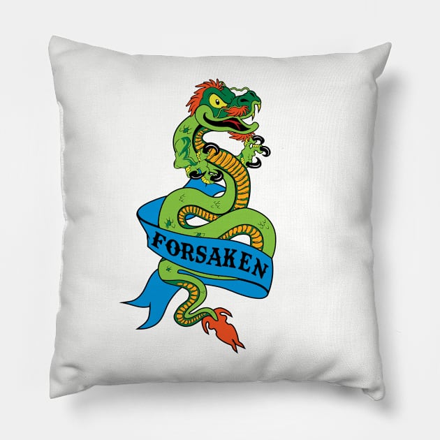 Forsaken Dragon Tattoo Pillow by Vault Emporium