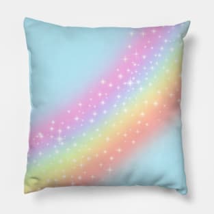 Rainbow Kawaii Stars sparkle Pillow