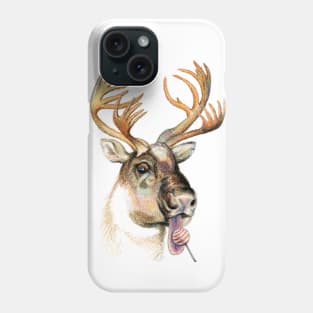 Deer with lollipop Phone Case