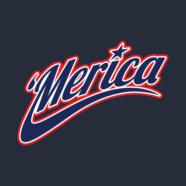 'Merica USA Patriotic Red White and Blue Logo by hobrath