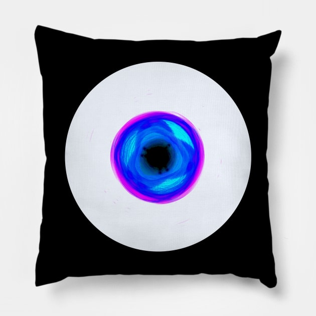 Eye abstract art horror Pillow by carolsalazar