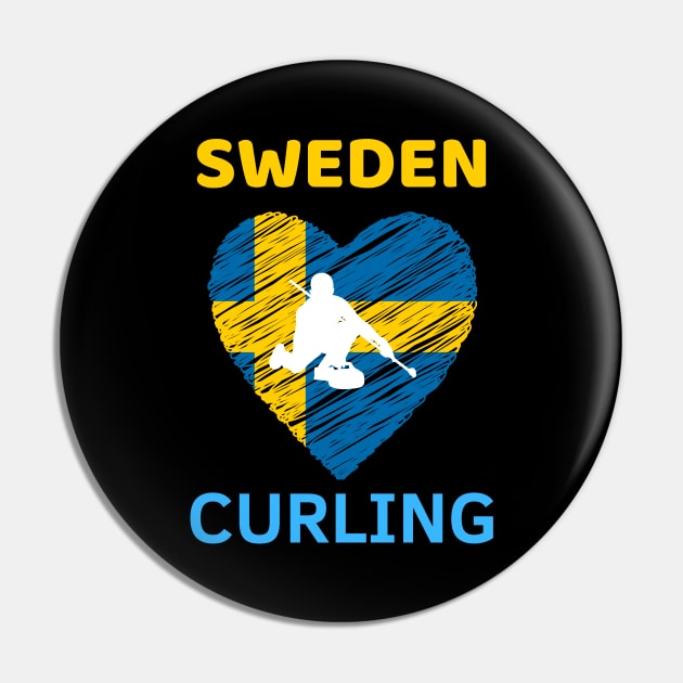 Sweden Curling Team Pin by funcreation