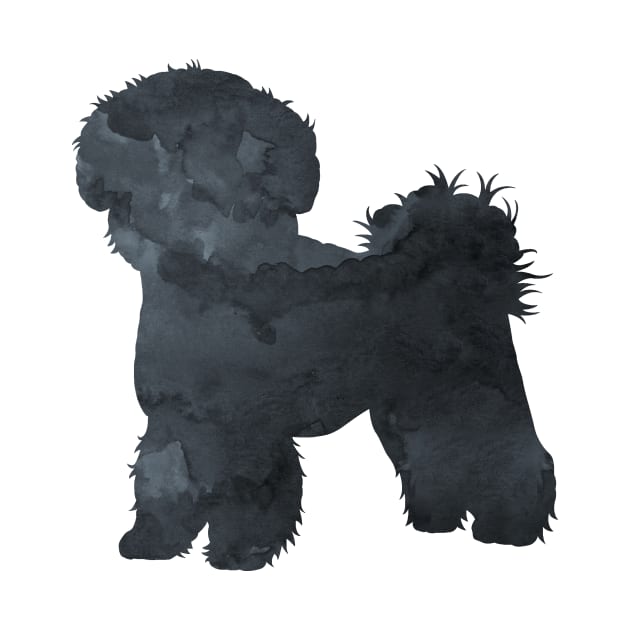 Bichon Frise Black Silhouette Art by BittenByErmines