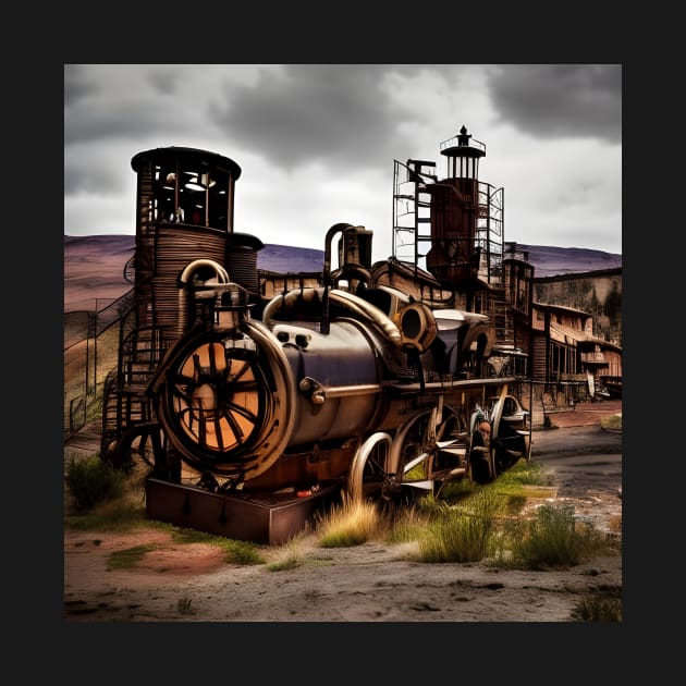 Steampunk train by Roguex