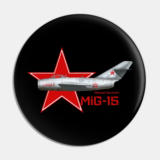 Mikoyan-Gurevich MiG-15 Pin by BearCaveDesigns