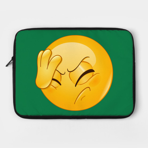 Face Palm Emoji Emoji Laptop Case Teepublic