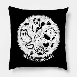 Distressed Cats love Microbiology Pillow