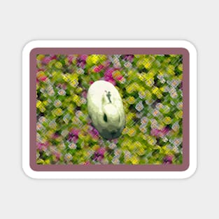 Lapin et de Fleurs Magnet