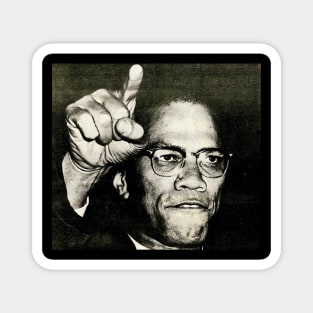 Pointing Malcolm X Magnet