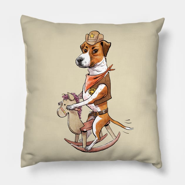 Cowboy Sam Pillow by tommartinart