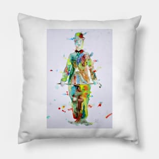 CHARLIE CHAPLIN watercolor portrait .4 Pillow