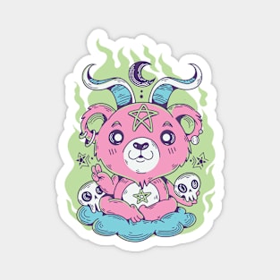 Gothic Baphomet Bear // Funny Cute Creepy Magnet