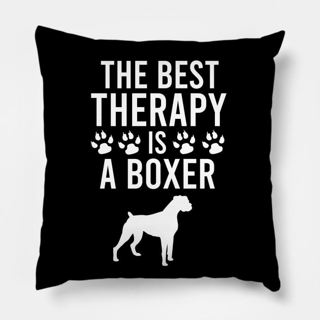 The best therapy is a boxer Pillow by cypryanus