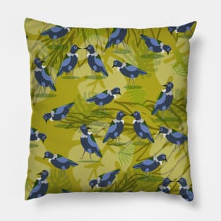 Tui Bird Pattern Pillow