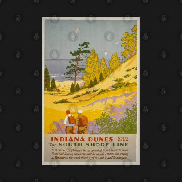 Vintage Travel - Indiana Dunes State Park by Culturio