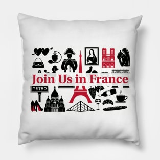 Join Us Big Rectangular Logo, Not Transparent Pillow