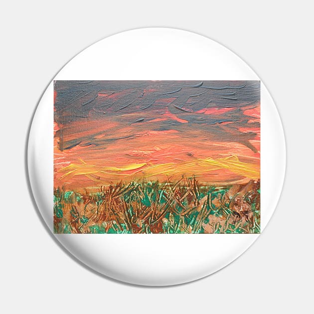 Grassland Sunset Pin by trotterearthwin