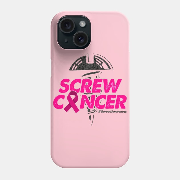 Screw cancer. Pink ribbon pun statement Phone Case by SerenityByAlex