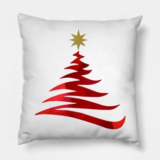 Red Christmas Tree Pillow