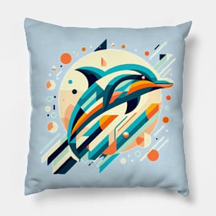 Abstract Animal Dolphin 2 Pillow