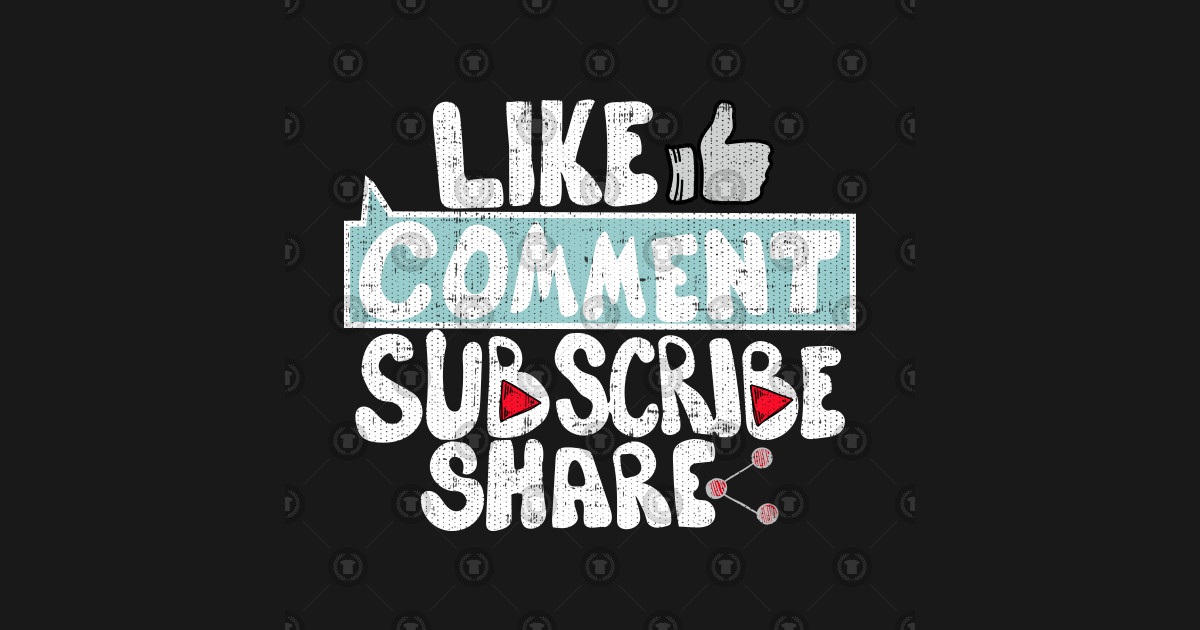Like Comment Subscribe Share - Influencer - Sticker ...
