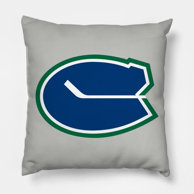 Canucks - Habs logo mashup Pillow by phneep