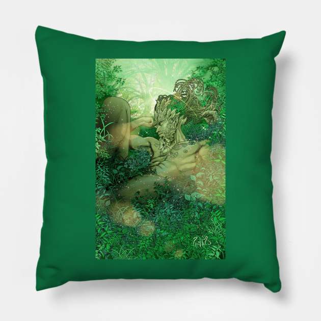 Green Man Pillow by JoeBoy101