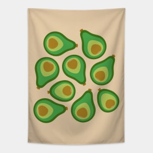 AVOCADO Retro Plump Ripe in 1970s Avocado Green Brown - UnBlink Studio by Jackie Tahara Tapestry