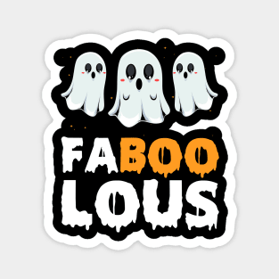 Ghost - Faboolous Halloween Cute Ghosts Funny Puns Magnet