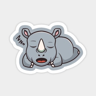 Cute Rhino Sleeping Magnet