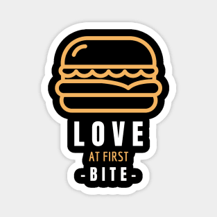 Burger - Love at First Bite - Burger Lovers Gift Magnet