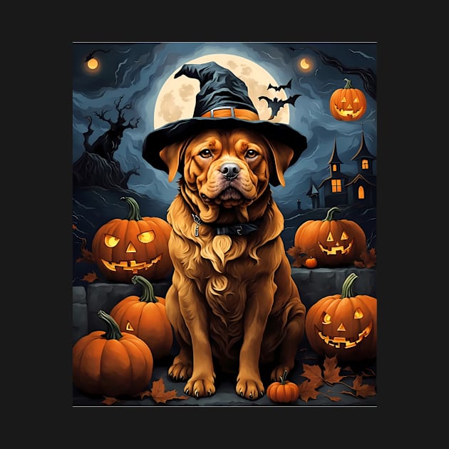 Aesthetic Halloween Dogues de Bordeaux Witch Pumpkin Horror Nights Custom by Fox Dexter
