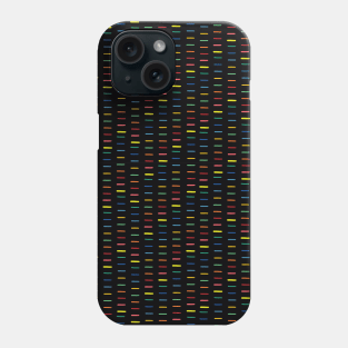 Colorful Doodle strokes on black Phone Case