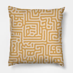 Abstract Seamless Yellow Pattern Pillow