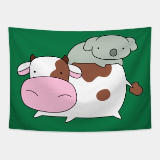 Cow and Little Koala Tapestry