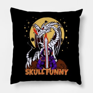 dragon skull space Pillow