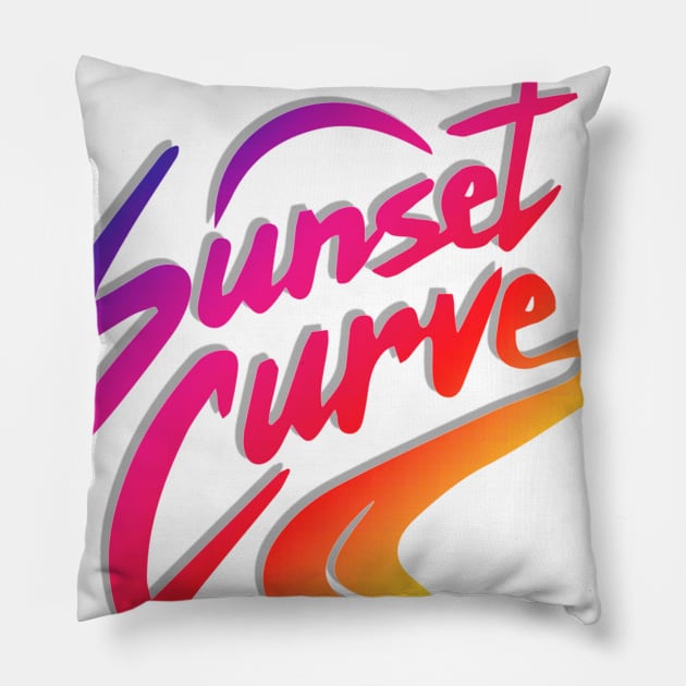 Sunset Curve Pillow by SparkleArt