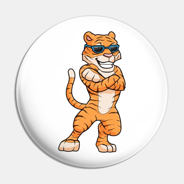 Cool tiger with sunglasses Pin by Markus Schnabel