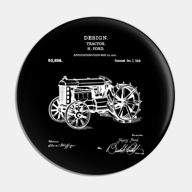 Ford Tractor Patent 1919 Vintage Tractor patent Pin by Anodyle