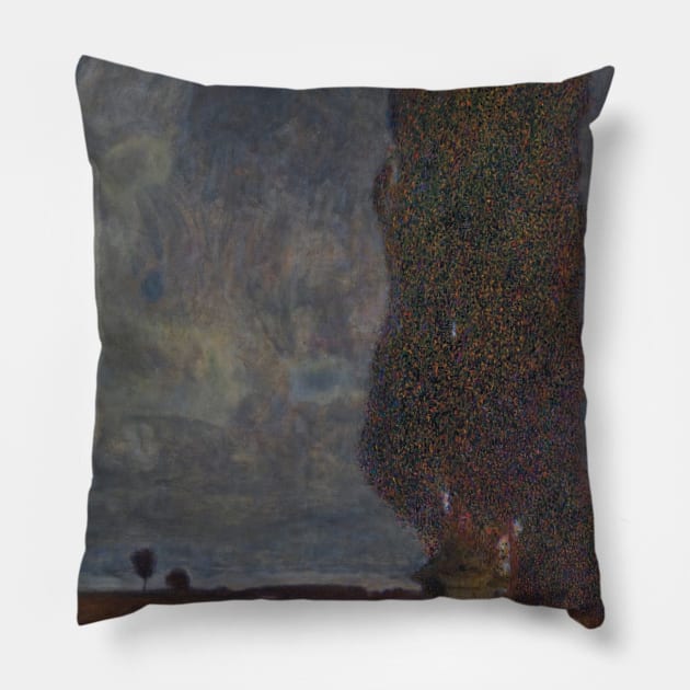 Approaching Thunderstorm by Gustav Klimt Pillow by Classic Art Stall