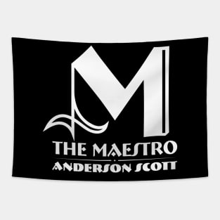 Maestro White Logo Tapestry