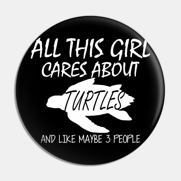 Turtle Girl - All this girl cares about turtles Pin by KC Happy Shop