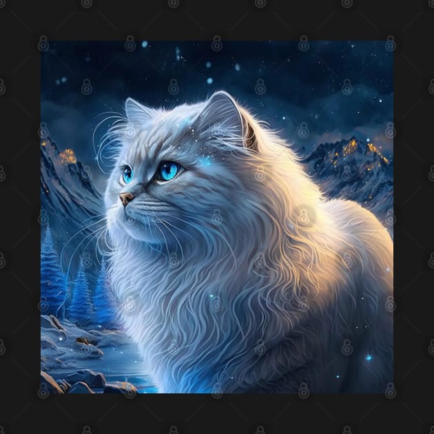 Ice Queen Siberian Cat by Enchanted Reverie